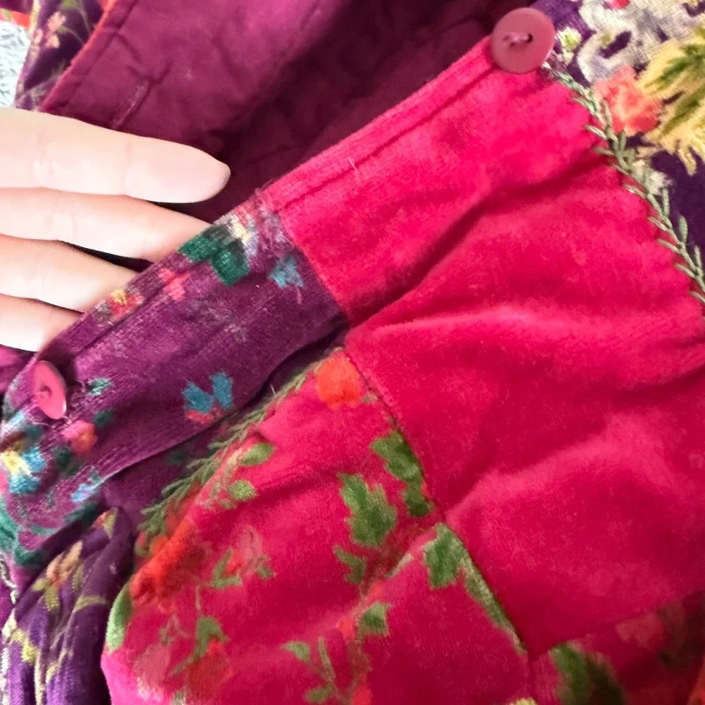 Vintage Cornelliani Velvet Cotton Blend Patchwork Jacket Size 7/8‎
